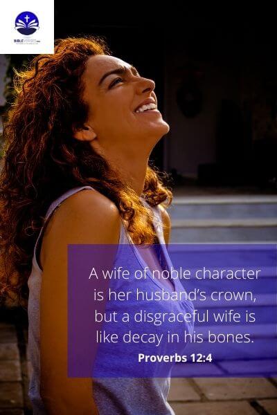 Proverbs 12:4 - Bible verses about marriage and divorce