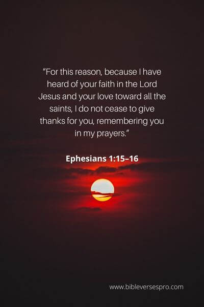 Ephesians 1_15–16 - Learn to be thankful to God for the success of others
