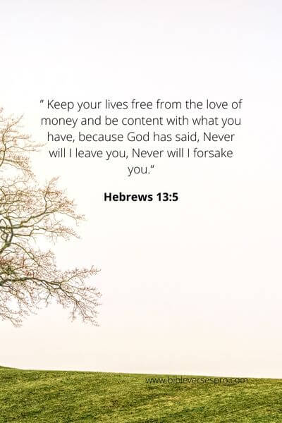 Hebrews 13_5 - It is a dangerous emotion
