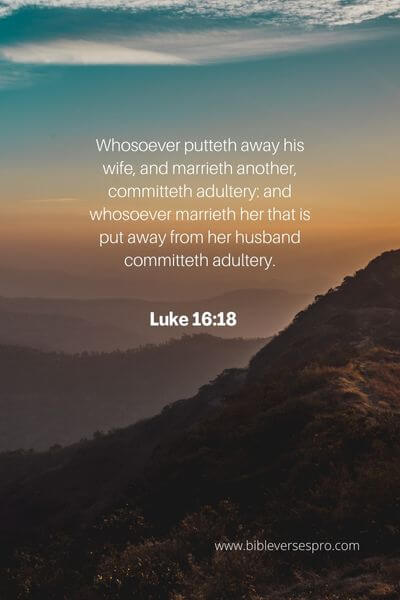 Luke 16_18 - Whoever marries a divorced woman commits adultery