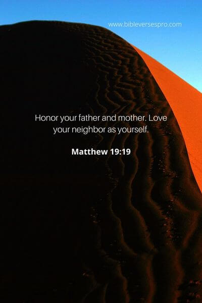 Matthew 19_19 - It is important to honor our parents