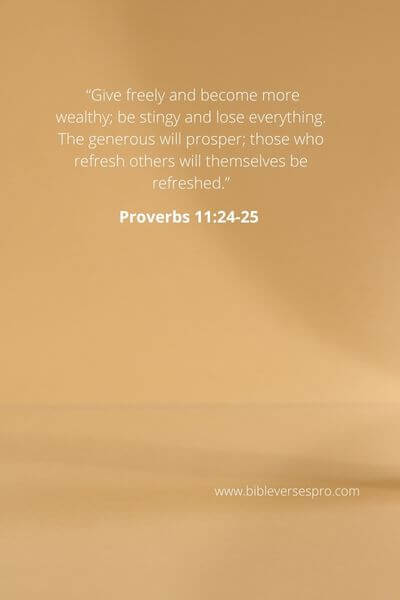 Proverbs 11_24-25 - God does not intend for us to keep everything