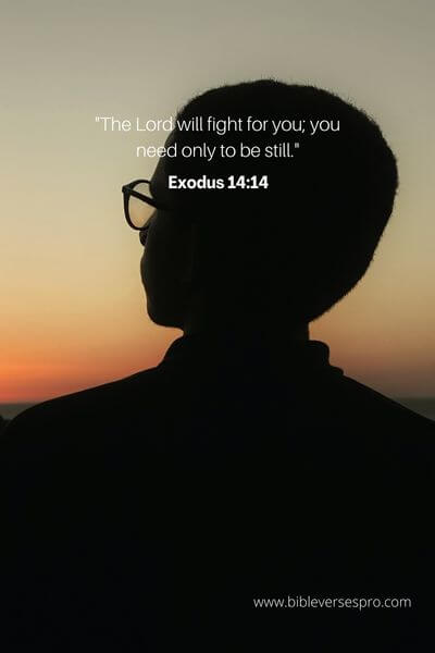  Exodus 14:14 - God is our strength and refuge.