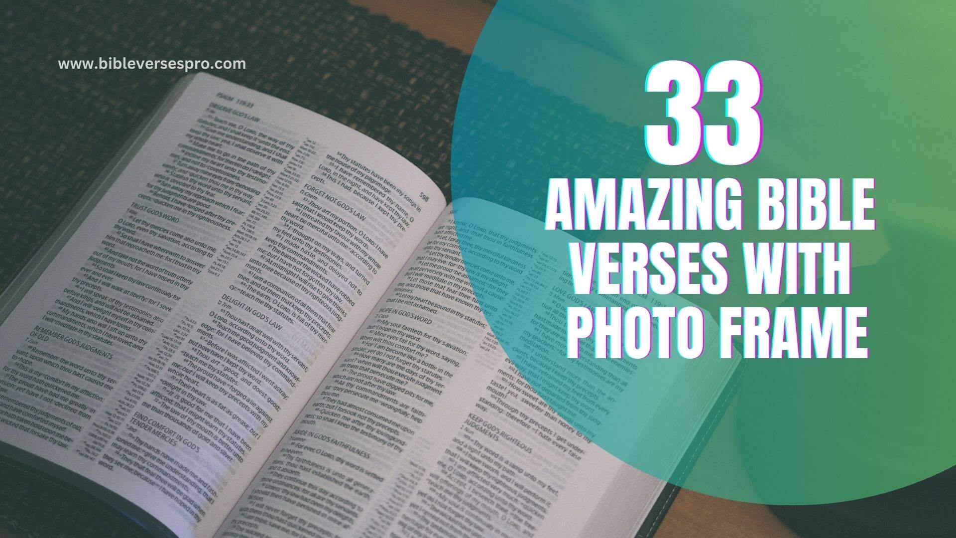AMAZING BIBLE VERSES WITH PHOTO FRAME