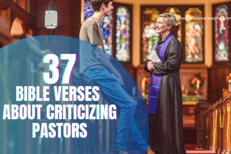 Bible Verses About Criticizing Pastors - Bible Verses