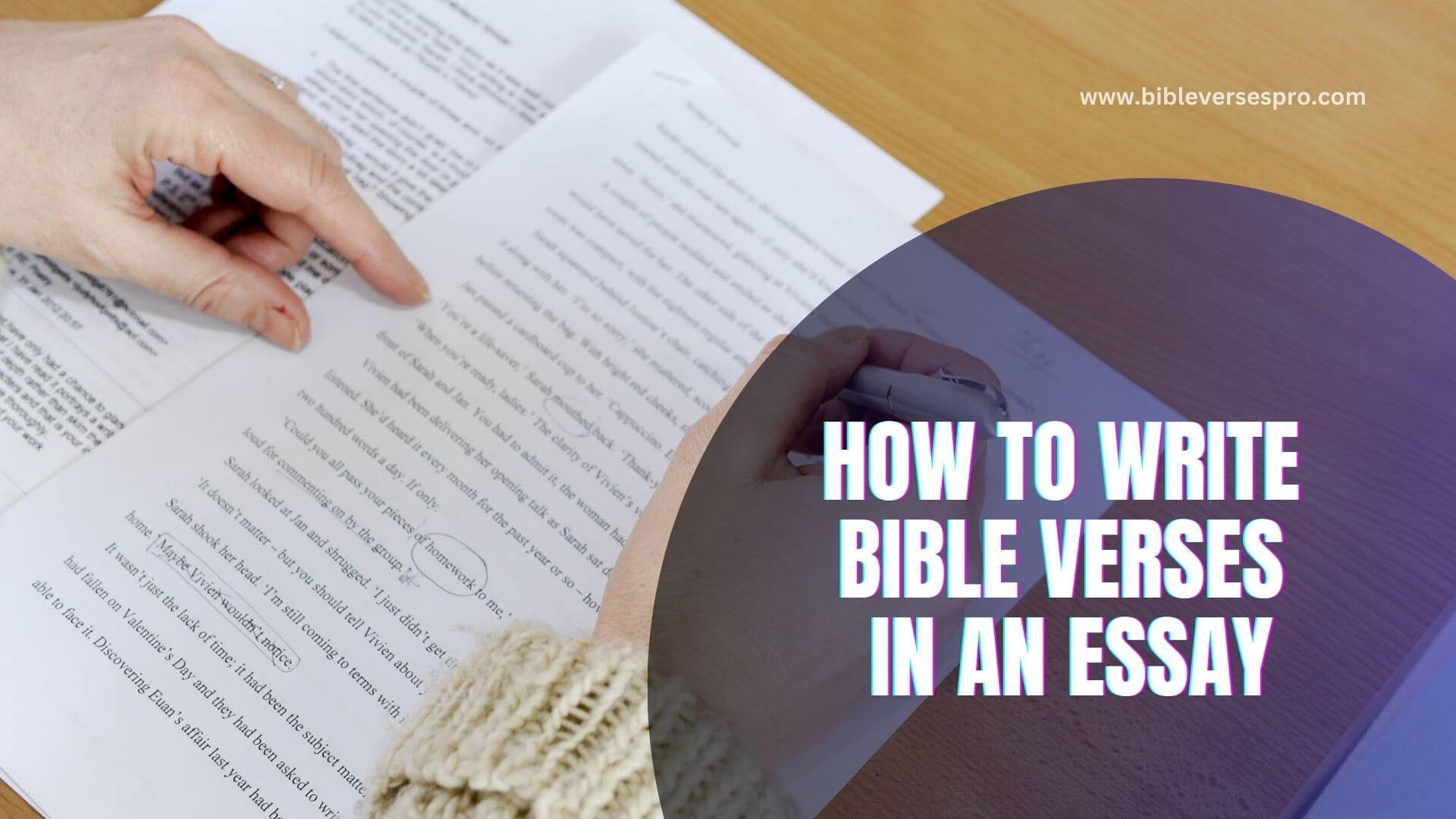 how do you quote bible verses in an essay