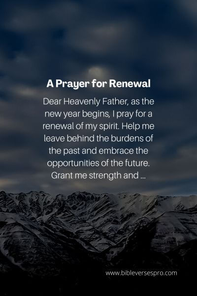 A Prayer for Renewal