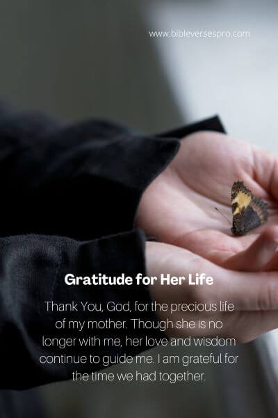 Gratitude for Her Life